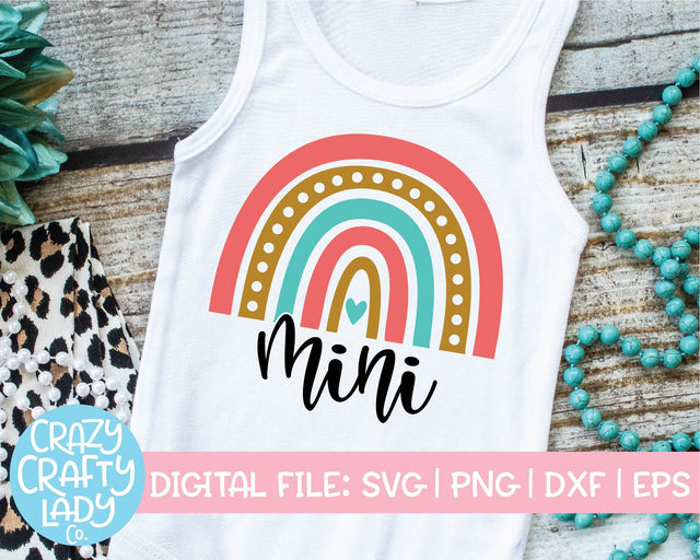 Mini Rainbow | Kids SVG Cut File SVG Crazy Crafty Lady Co. 