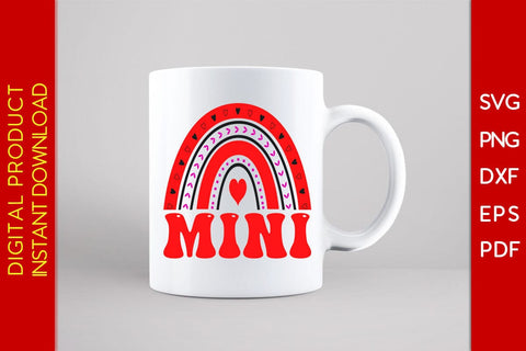 Mini Rainbow Valentine's Day SVG PNG EPS Cut File SVG Creativedesigntee 