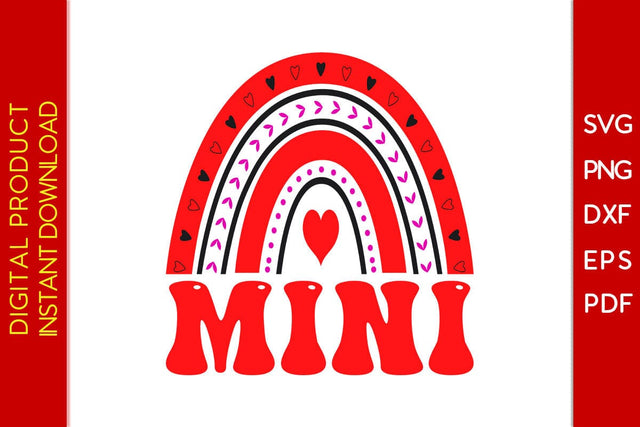 Mini Rainbow Valentine's Day SVG PNG EPS Cut File SVG Creativedesigntee 