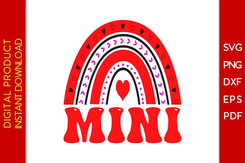 Mini Rainbow Valentine's Day SVG PNG EPS Cut File SVG Creativedesigntee 