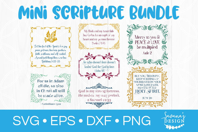 Mini Scripture SVG Bundle SVG SavanasDesign
