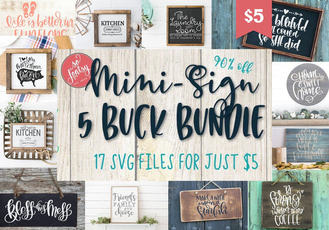 Mini Sign SVG Design Bundle Bundle So Fontsy Design Shop 