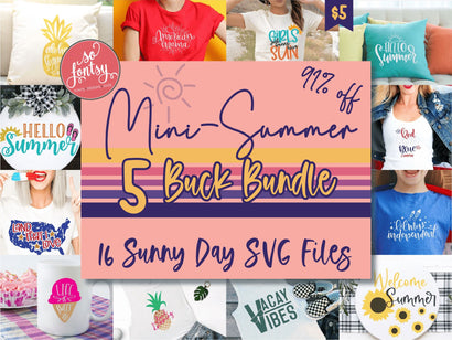Mini Summer SVG Bundle Bundle So Fontsy Design Shop 