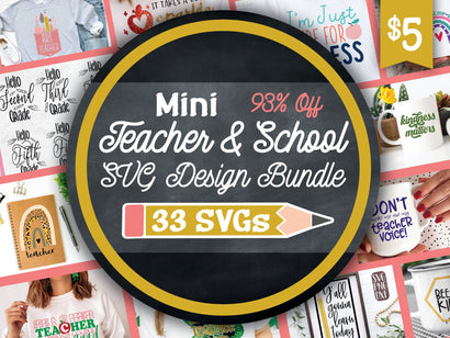 Mini Teacher and School SVG Design Bundle Bundle So Fontsy Design Shop 