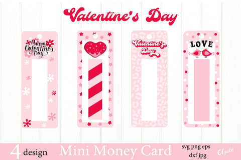 Mini Valentine Money Card SVG. Valentine Lip Balm Cards SVG Olga Terlyanskaya 