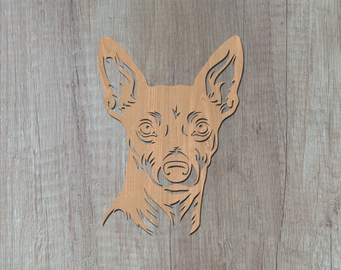 Miniature Pinscher Laser SVG Cut File, Miniature Pinscher Glowforge File, Miniature Pinscher DXF, Miniature Pinscher Wall Art SVG SVG HappyDesignStudio 