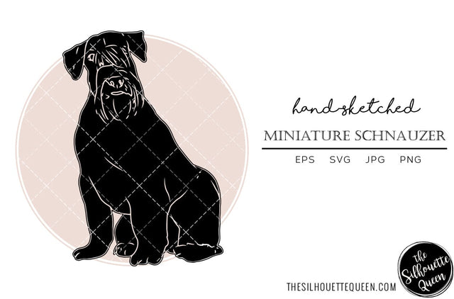 Miniature Schnauzer Sketch SVG Loveleen Kaur 