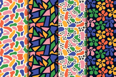 Minimal Abstract Seamless Patterns Digital Pattern Rin Green 