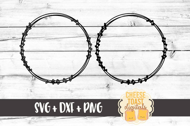 Minimal Leaf Wreaths SVG Cheese Toast Digitals 
