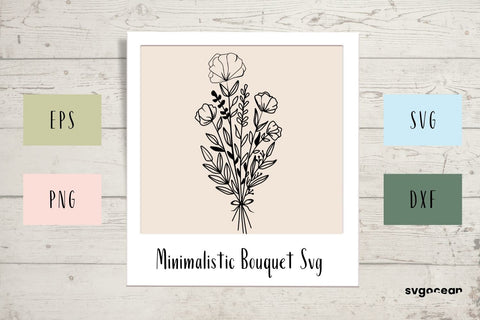 Minimalistic Bouquet Svg Bundle SVG SvgOcean 