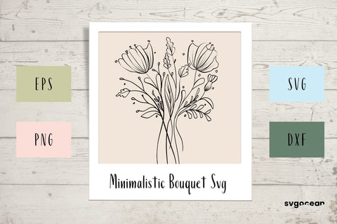 Minimalistic Bouquet Svg Bundle SVG SvgOcean 