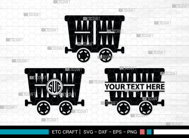 Mining Cart Monogram, Mining Cart Silhouette, Mining Cart SVG, Mining Cart Svg, Shovel Svg, Axe Shovel Svg, SB00007 SVG ETC Craft 