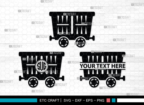 Mining Cart Monogram, Mining Cart Silhouette, Mining Cart SVG, Mining Cart Svg, Shovel Svg, Axe Shovel Svg, SB00007 SVG ETC Craft 