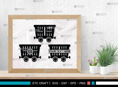 Mining Cart Monogram, Mining Cart Silhouette, Mining Cart SVG, Mining Cart Svg, Shovel Svg, Axe Shovel Svg, SB00007 SVG ETC Craft 