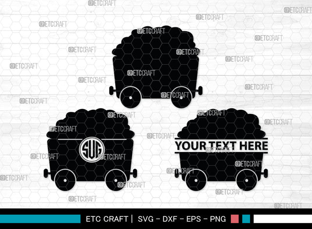 Mining Cart Monogram, Mining Cart Silhouette, Mining Cart SVG, Mining Cart Svg, Shovel Svg, Axe Shovel Svg, SB00007 SVG ETC Craft 