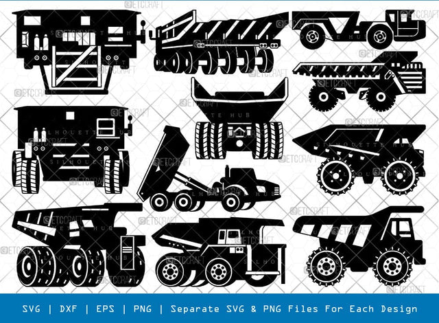 Mining Truck Silhouette, Mining Truck SVG, Haul Truck Svg, Heavy Equipment Svg, Highway Mining Truck, Mining Truck Bundle, SB00859 SVG ETC Craft 
