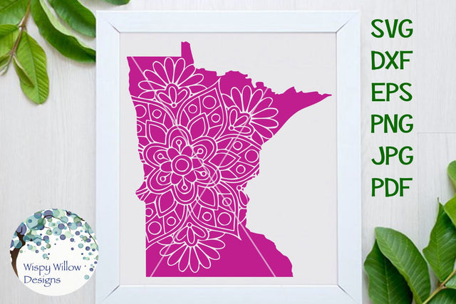 Minnesota Mandala SVG Wispy Willow Designs 
