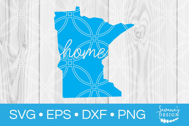 Minnesota State with Home SVG SavanasDesign 
