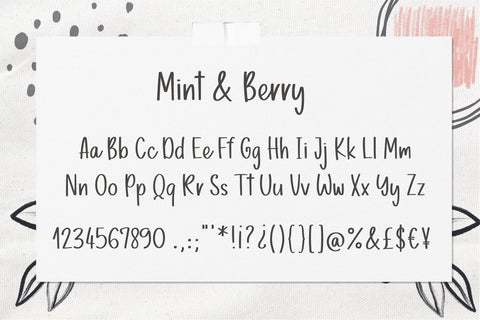 Mint & Berry Font Sunday Nomad 