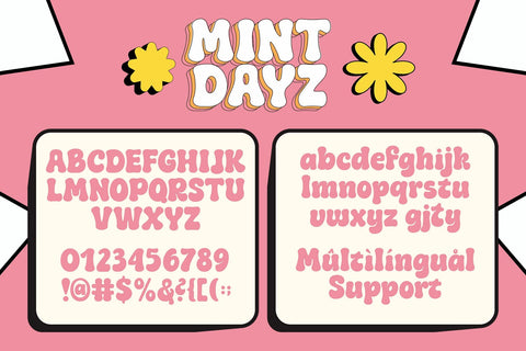 Mint Dayz – Retro Rounded Display font Font Four Lines Std. 