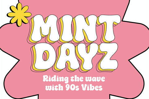 Mint Dayz – Retro Rounded Display font Font Four Lines Std. 