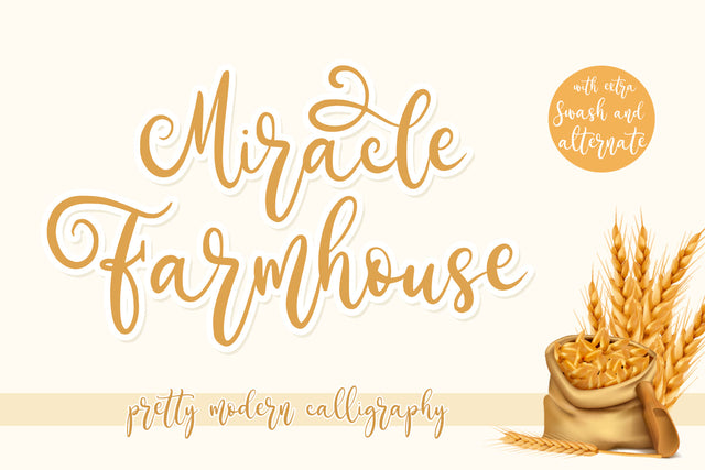 Miracle Farmhouse Font Abo Daniel Studio 