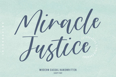 Miracle Justice Modern Casual Handwritten Script Font Font Letterative 