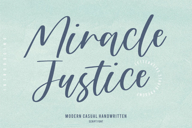 Miracle Justice Modern Casual Handwritten Script Font Font Letterative 