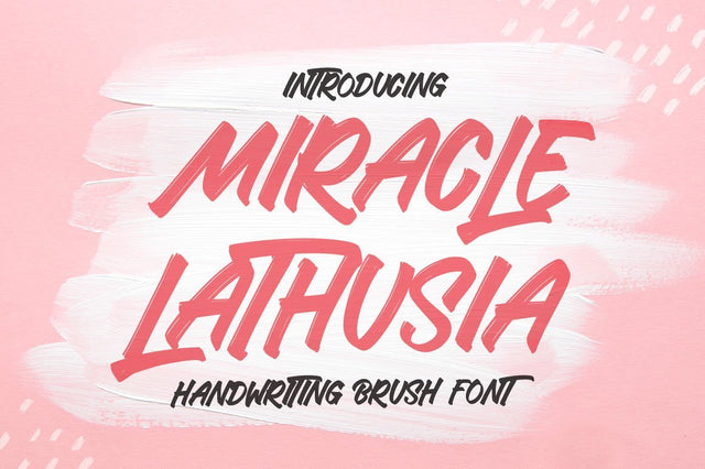 Miracle Lathusia Brush Font Font Kotak Kuning Studio 