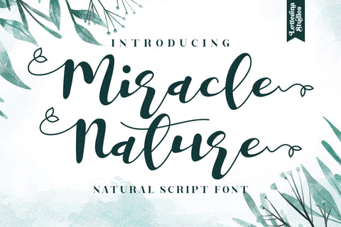 Miracle Nature Font Letterena Studios 