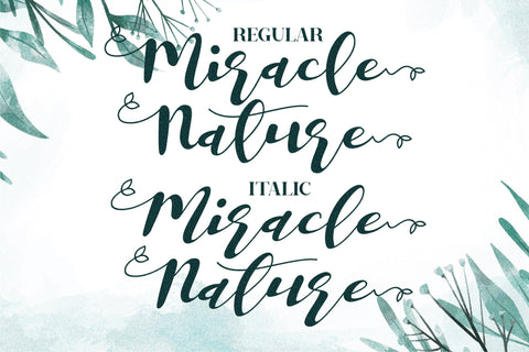 Miracle Nature Font Letterena Studios 