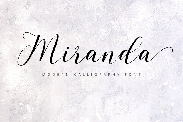 Miranda Script Font Fadeline Std. 