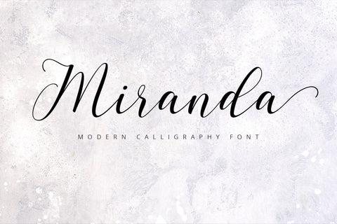 Miranda Script Font Fadeline Std. 