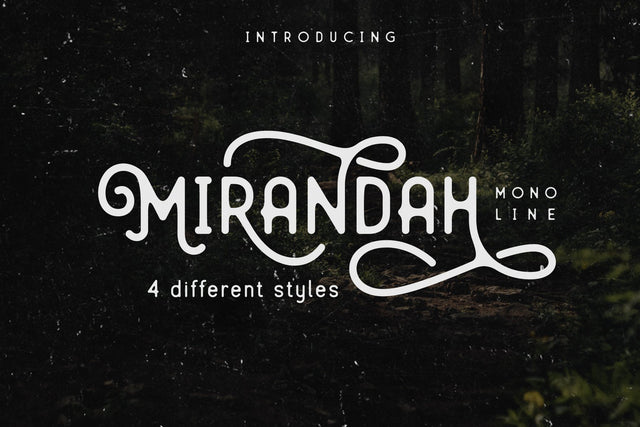 Mirandah | Monoline Font Family Font Arterfak Project 