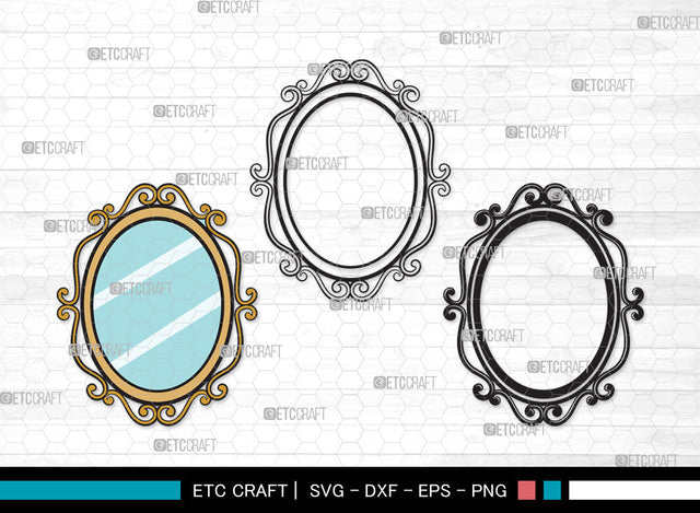 Mirror Clipart SVG, Mirror Svg, Mirror Frame Svg, Compact Mirror Svg, Hand Mirror Svg, Cosmetic Mirror Svg, Fashion Svg, Mirror Clipart SVG ETC Craft 