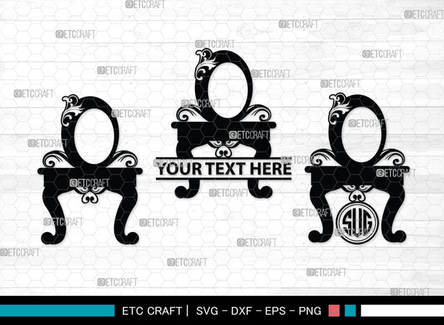 Mirror Monogram, Mirror Silhouette, Mirror SVG, Compact Mirror Svg, Hand Mirror Svg, Fashion Svg, SB00204 SVG ETC Craft 