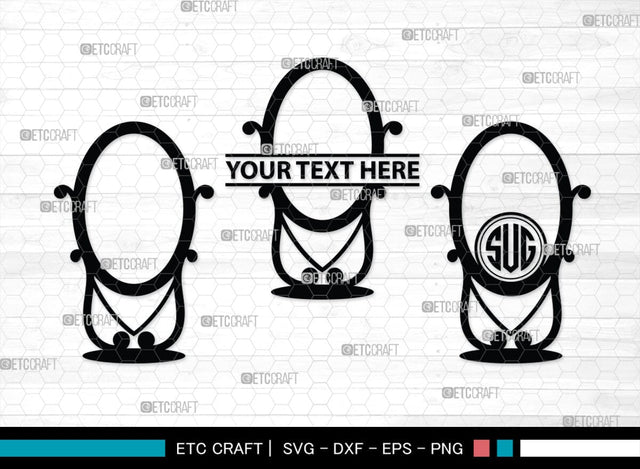 Mirror Monogram, Mirror Silhouette, Mirror SVG, Compact Mirror Svg, Hand Mirror Svg, Fashion Svg, SB00204 SVG ETC Craft 