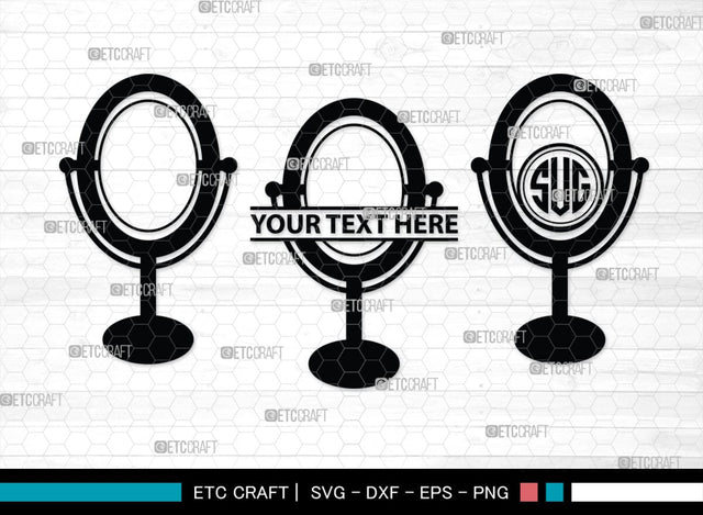 Mirror Monogram, Mirror Silhouette, Mirror SVG, Compact Mirror Svg, Hand Mirror Svg, Fashion Svg, SB00204 SVG ETC Craft 