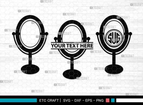 Mirror Monogram, Mirror Silhouette, Mirror SVG, Compact Mirror Svg, Hand Mirror Svg, Fashion Svg, SB00204 SVG ETC Craft 