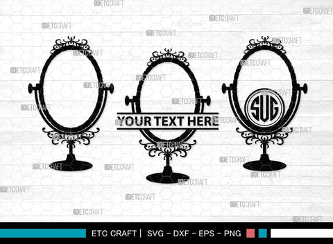 Mirror Monogram, Mirror Silhouette, Mirror SVG, Compact Mirror Svg, Hand Mirror Svg, Fashion Svg, SB00204 SVG ETC Craft 