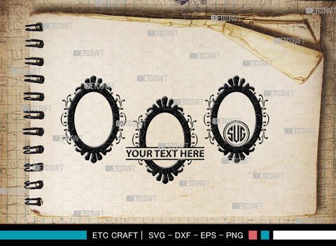 Mirror Monogram, Mirror Silhouette, Mirror SVG, Compact Mirror Svg, Hand Mirror Svg, Fashion Svg, SB00204 SVG ETC Craft 