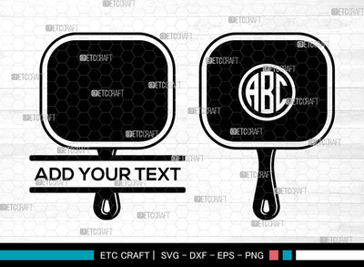 Mirror Monogram SVG, Hand Mirror Svg, Compact Mirror Svg, Split Monogram Svg SVG ETC Craft 