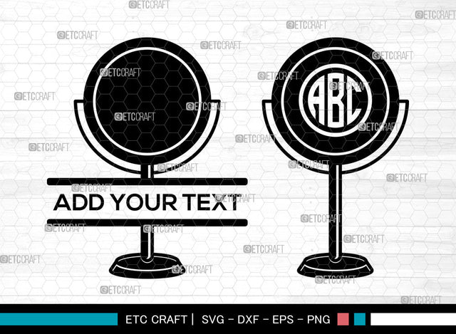Mirror Monogram SVG, Hand Mirror Svg, Compact Mirror Svg, Split Monogram Svg SVG ETC Craft 