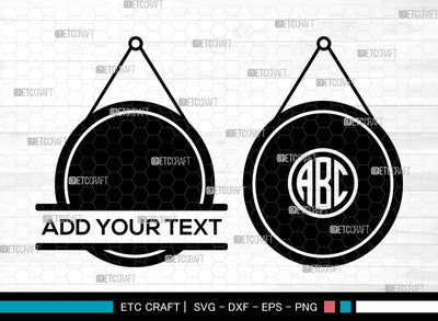 Mirror Monogram SVG, Hand Mirror Svg, Compact Mirror Svg, Split Monogram Svg SVG ETC Craft 