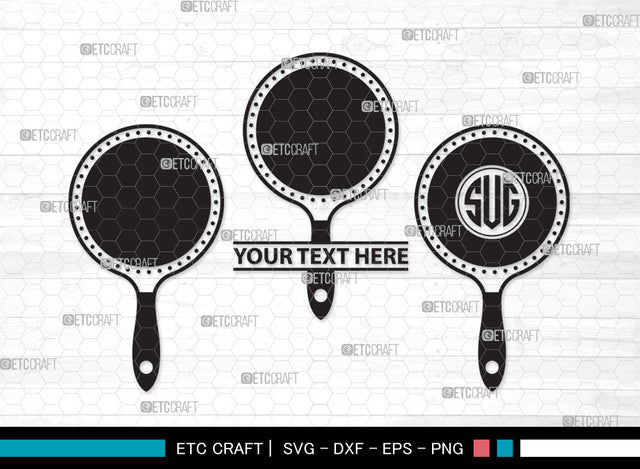 Mirror Monogram SVG, Mirror Svg, Mirror Frame Svg, Compact Mirror Svg, Hand Mirror Svg, Cosmetic Mirror Svg, Fashion Svg, Mirror Monogram SVG ETC Craft 