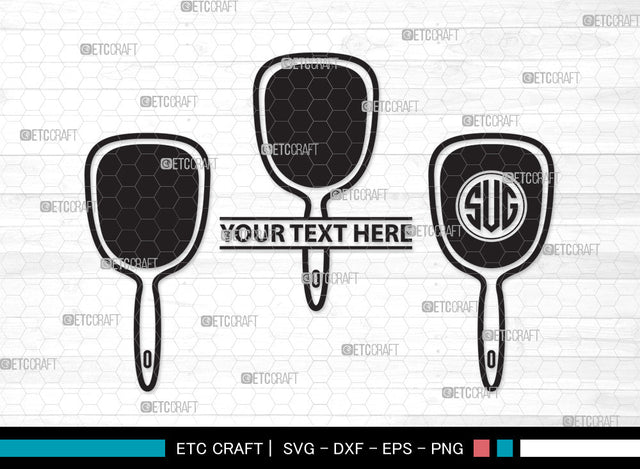 Mirror Monogram SVG, Mirror Svg, Mirror Frame Svg, Compact Mirror Svg, Hand Mirror Svg, Cosmetic Mirror Svg, Fashion Svg, Mirror Monogram SVG ETC Craft 