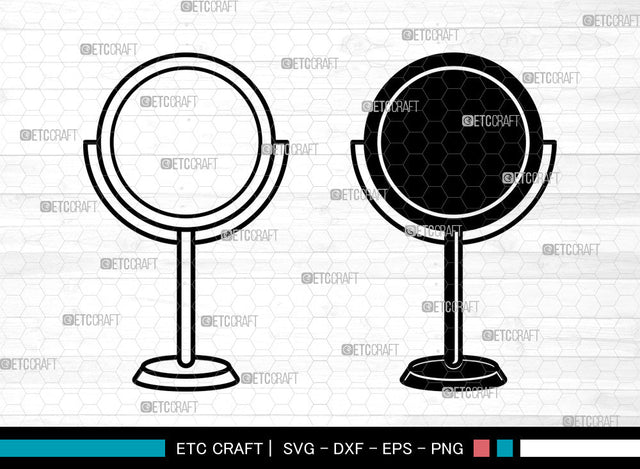 Mirror SVG, Hand Mirror Svg, Compact Mirror Svg, Mirror Svg SVG ETC Craft 
