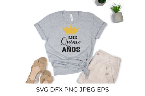 Mis Quince Anos lettering. Quinceanera quote SVG LaBelezoka 