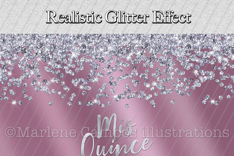 Mis Quince Skinny Tumbler | 15th Birthday | Silver Glitter | Rose Gold Sublimation Marlene Campos 