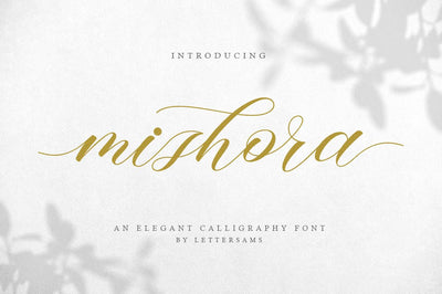 Mishora Script Font Lettersams 